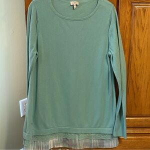 Logo by Lori Goldstein Cotton Cashmere Tunic Sweater